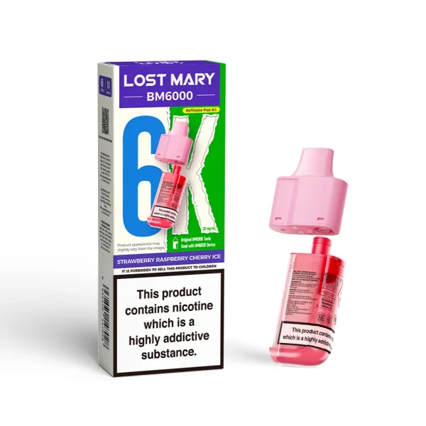 Lost Mary BM6000 - Refill Pod - Strawberry Raspberry Cherry Ice